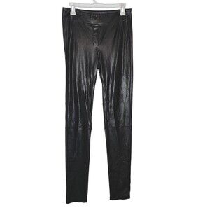 WILFRED FREE  (Aritzia) Black Faux Leather Rock Star Concert Pants Size M